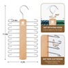 ZEDODIER 2 Pack Wooden Tie Rack, Tie Hanger for Men