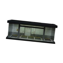 Perfeclan 1/64 Scale Model Car Display Case Collectibles Die-Cast Car Display Case Landscape Diorama Parking for Gifts Alloy Car Toy Cars, Style D