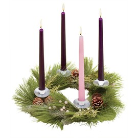 Roman Pine Cone Christmas Advent Wreath Holiday Decoration