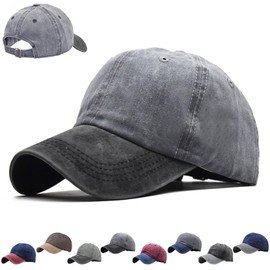 CWENDANER Baseball Cap Outdoor Baseball Cap Adjustable Adult Hat Sport Cool Fashion Baseball Cap, Front black, back grey, 54-60