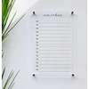 Large Clear Acrylic Reminders List for wall | Dry-Erase Message