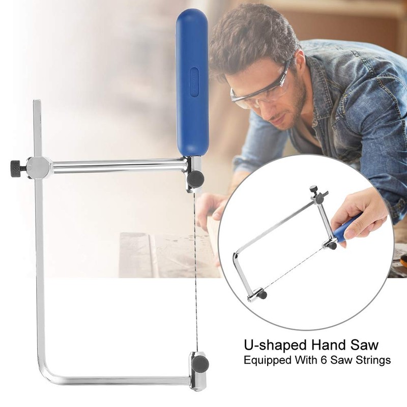 U Shaped Saw, Professional Saw Frame with 6 Spiral Saw