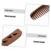 FOMIYES Wooden Folding Beard Comb Pu Case Portable Grooming Tool