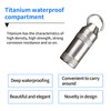 Titanium Pill Box Keyring, Mini Micro Pill Box Keyring, Pill