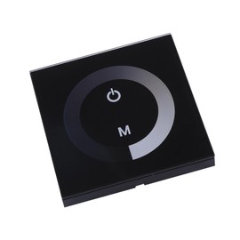 Cocoarm LED Light Strip Dimmer Controller Einer Farbe Touch Panel Wandschalter DC 12V-24 V Einstellbare Helligkeit mit Berührungssteuer (BLACK)