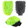 HMIEPRS 4Pcs Car Wash Mitts, Double Sided Super Absorbent Car
