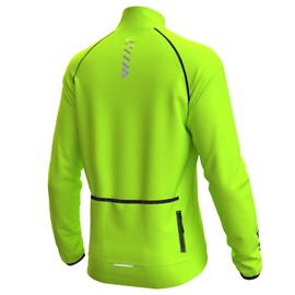 Wulibike Cycling Jackets for Men, Reflective Running Jacket Men Winter Cycling Clothing Full Zip with Pocket