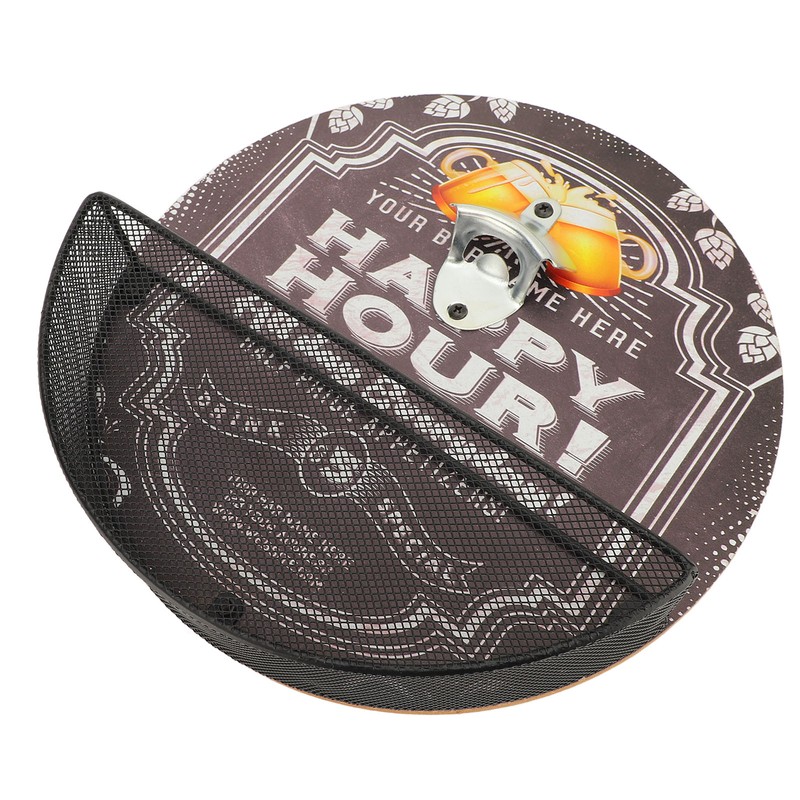 Wall Bottle Opener and Catcher Retro Design Decorative Beer Bottle