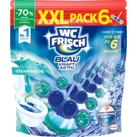 WC FRISCH Kraft Aktiv Duftspüler Blau Ozeanfrische 6er 6x50g