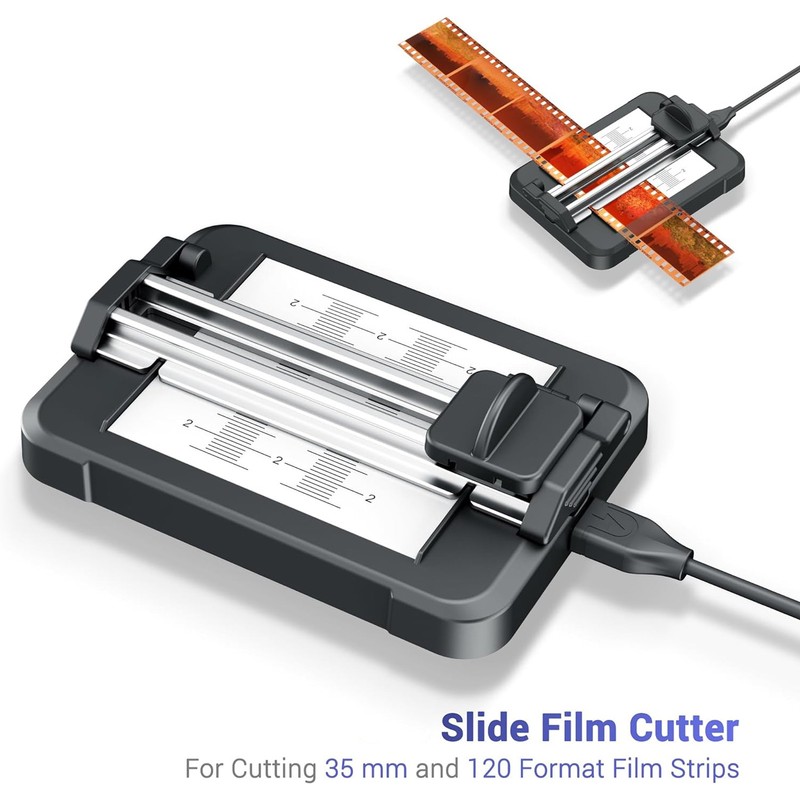 35mm Film Cutter 11 Levels Adjustable LED Backlight USB C