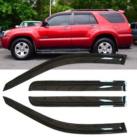 4pcs Original Shatterproof Rainproof Side Window Wind Deflectors for 03-09 4Runner N210,Tape-on Rain Guards Sets,Window Visors for Cars,Car Accessories,Vent Deflector for 2003-2009 Toyota 4Runner