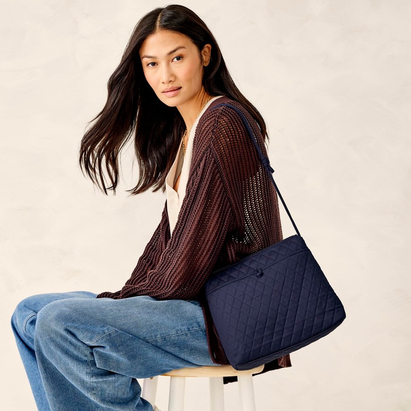 Vera Bradley Vera Bradley Premium Cotton Original Hipster Crossbody, Peacoat