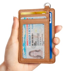 EcoVision Slim Minimalist Front Pocket Wallet, RFID Blocking Credit Card Holder Wallet with Detachable D-Shackle for Men Women