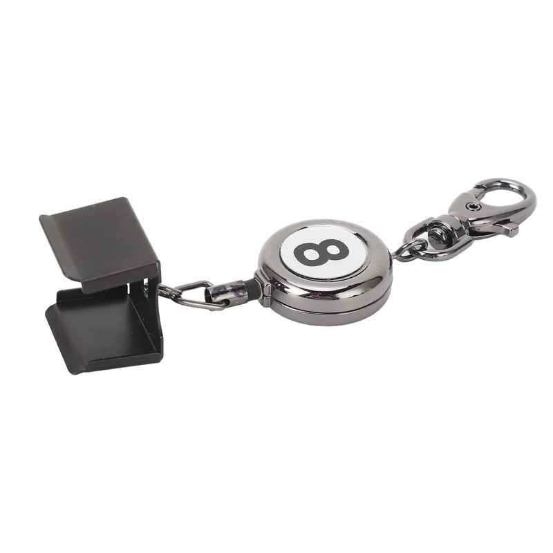 QANYEGNBilliard Chalk Holder, Black Automatic Telescoping Pool Chalk Holder, Portable