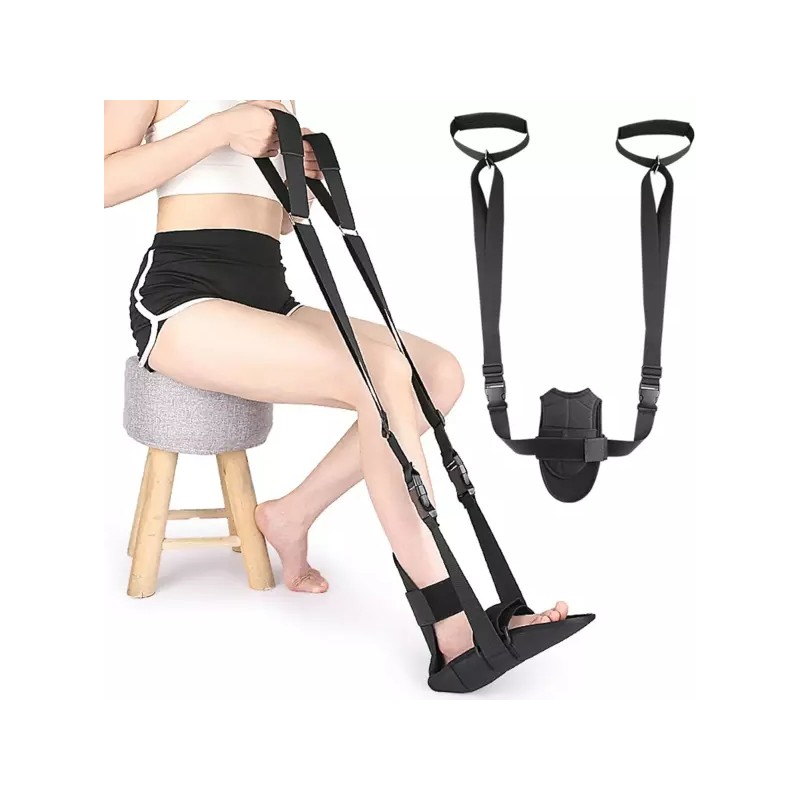 다리 스트레칭 스트랩 조절 가능한 신축성 밴드 발과 종아리 Leg