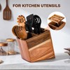 WDT Tool Utensil Holder for Kitchen Counter 2in1 Large Wooden