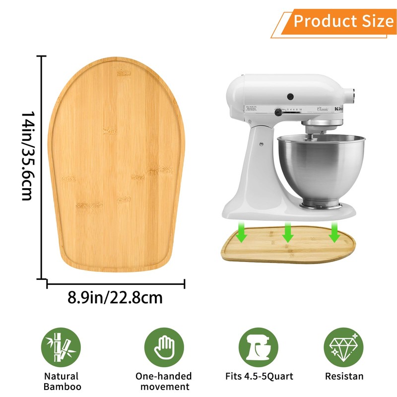 Bamboo Mixer Slider Compatible with Kitchen Aid 4.5/5 Quart Tilt