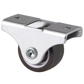 Skelang 4-Pack Rigid Caster 1", Low Profile Caster Wheel, Top Plate Fixed Caster for Trundle Bed, Cabinet, Drawer, Total Load Capacity 106 Lbs