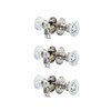 Cielsa Dawn Glass Door Knobs Interior with Lock, Satin Nickel