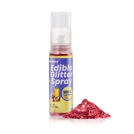 Dazzjoy Ruby Edible Glitter Spray 8g, 100% Food Grade, Kosher & Halal, Shimmer Edible glitter for Drinks, Cocktail, Cupcake, Desserts