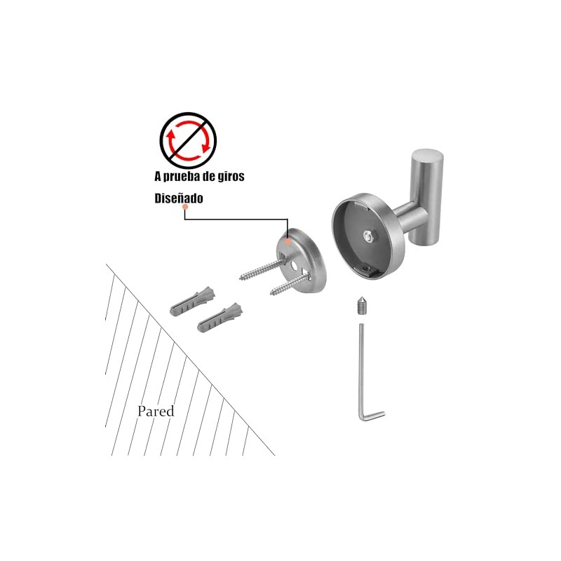 4 PCS Porta Toallas para Baño,304 Gancho de Acero Inoxidable