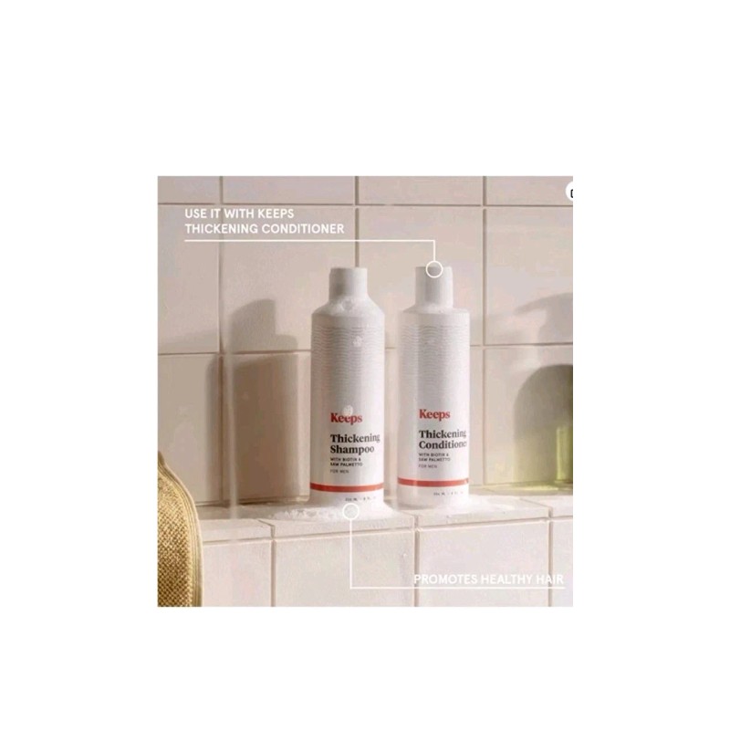 Keeps (4 Pack) KEEPS Hair Thickening Mens Shampoo for Fuller