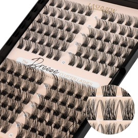 LASHVIEW Lash Clusters 144 Pcs Cluster Lashes DIY Cluster Eyelash Extensions Mega Volume Reusable Individual Lashes Cluster Volume Look Super Thin Band & Soft(Volume,D+-10-16mix)