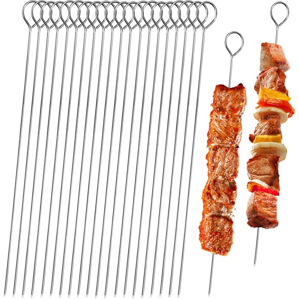 20 PCS BBQ Metal Skewers Stainless Steel,air Fryer skewers 7.87''/20cm