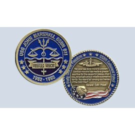 NAVY USS JOHN MARSHALL SSBN-611  SUBMARINE USA MADE  CHALLENGE COIN