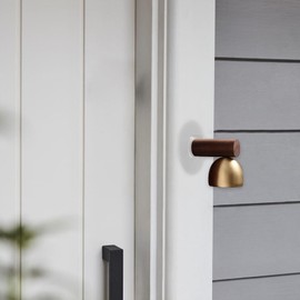 Door Chime - Creative Wood Wall Mount Chime Bell - Hangable Bell Unique Ornaments, Decorative Door Opening Chime for Entry, Fridge Sticker, Barn Door