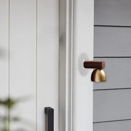 Door Chime - Creative Wood Wall Mount Chime Bell - Hangable Bell Unique Ornaments, Decorative Door Opening Chime for Entry, Fridge Sticker, Barn Door