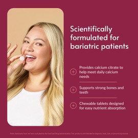 Bariatric Advantage Calcium Citrate Chewable 500 mg - for Bariatric Surgery Patients - High-Potency, Easy-Digest Tablets - Calcium Citrate - Bone Strength Supplements* - Cinnamon - 270 Count