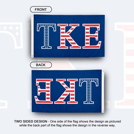 Scotty Tau Kappa Epsilon TKE USA Pattern Letter Flag 3' X 5'