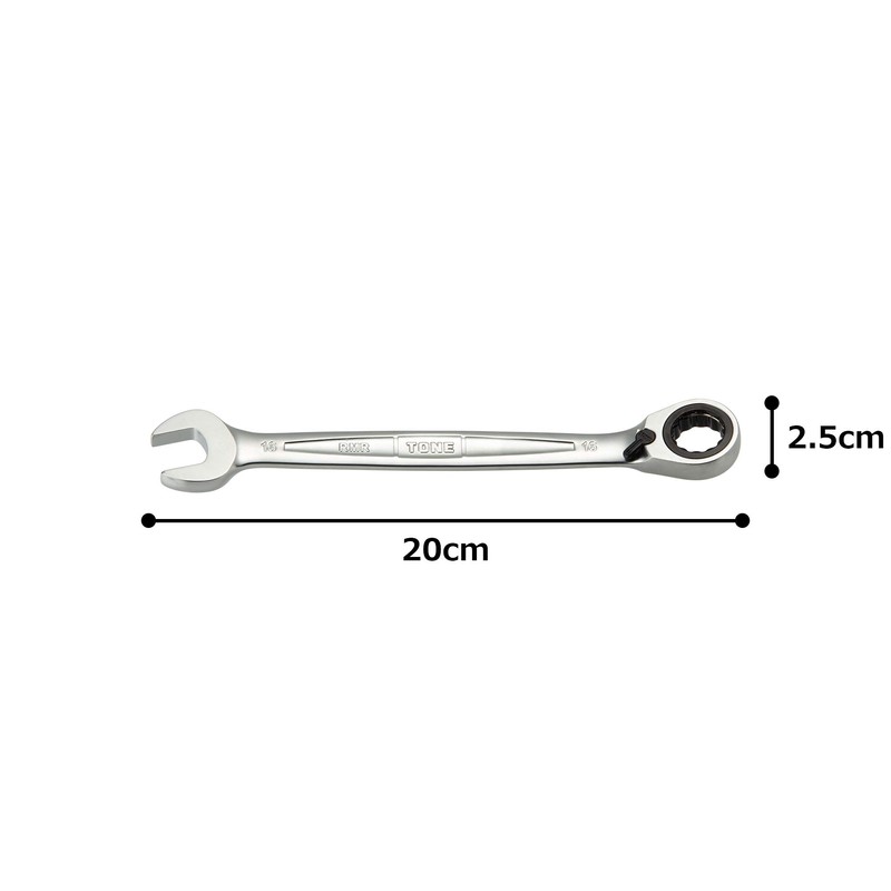 TONE Toggle Ratchet Offset Wrench HPRMR-16, Double Side Width 0.63