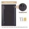 HARRITPURE 20"x28" Rectangular Bathroom Mirror Black Wall Mirror Aluminium Alloy