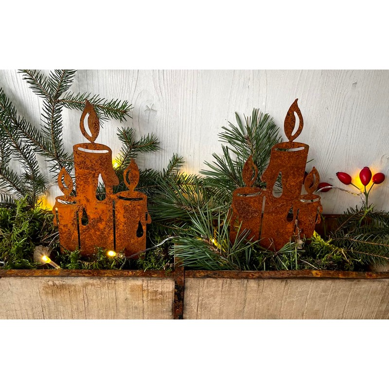 LB H&F Lilienburg Christmas Decoration Rust Metal Weatherproof