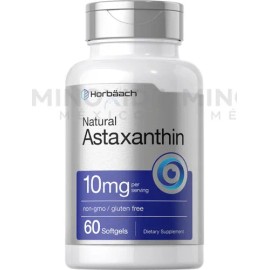 Astaxantina 10 Mg Antioxidante (60 Cápsulas) Americano Sabor Sin sabor