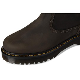 Dr. Martens Unisex Anistone Lo Leather Boots Fashion, Charcoal Grey, 9 US Men