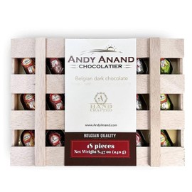 Andy Anand European Beer Flavored Dark Chocolate, Non alcoholic, Assortment Of Premium Selection, 18 Count