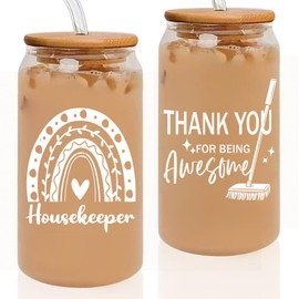 Housekeeping Appreciation Week Gifts, Housekeeping Week Gift Bulk 2025, Best Housekeepers Thank You Ever, Ideal Housekeeper 16oz Cup Presents for Women Men