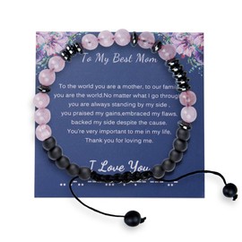 Thank You Gifts for Mom Morse Code Bracelet for Mother Birthday Christmas Gifts from Daughter Son Mother Appreciation Gifts for Mom Mommy Long Distance Gifts for Mom
