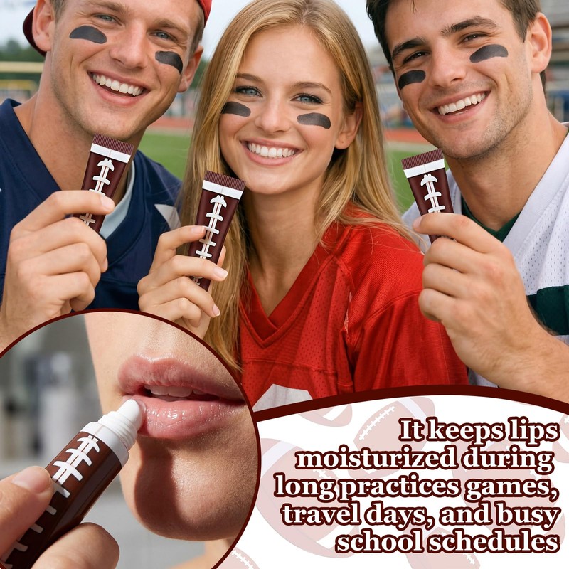 Swiffen 36 Pcs Football Party Favors Bulk Vanilla Rugby Lip