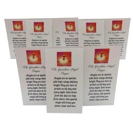 Westmon Works Guardian Angel Holy Card Bulk Pack Prayer to the Angels for Church Group or Students, Set of 10