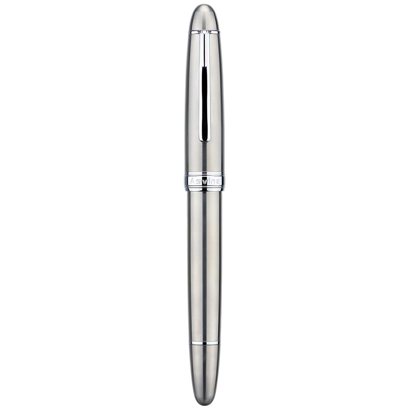 Asvine J16 Solid Titanium Fountain Pen Jowo Fine Nib Piston