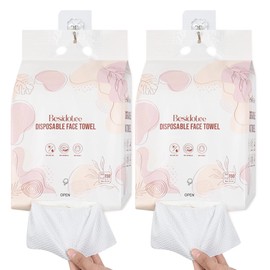 Disposable Towels for Face Hang Over the Door or on Wall, 300 ct, 2 Pack, Thick and Durable Facial Towels for Skin Care, Makeup Removal, Multi-Purpose Use on Sink, Bathroom Counter, Toilet, etc
