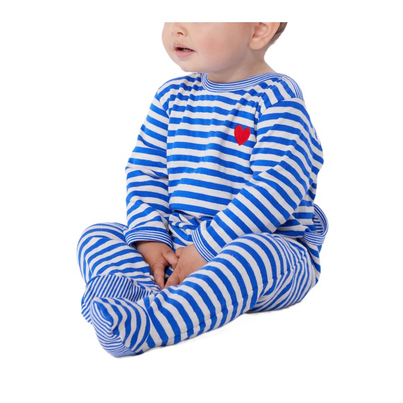 Petit Bateau Baby A0CKO Sleep Well Bridge Back, Perse/Avalanche, 12