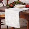 Christmas Table Runner Faux Fur Table Runner Snowy White Table