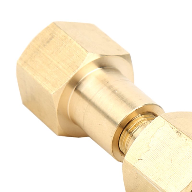 Fdit CGA-320 to CGA-580 Argon Regulator Adapter, Exquisite Brass CO2