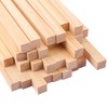 Geytetqi 80 PCS Unfinished Wood Square Dowel Rods,1/2" x 12"