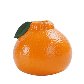 WQVSHRO Ceramic Orange Shape Desktop Vase, Cute Orange Fruit Ceramic Planter Hydroponics Vase, Small Flower Vase for Home Office Decor (1 Pcs)